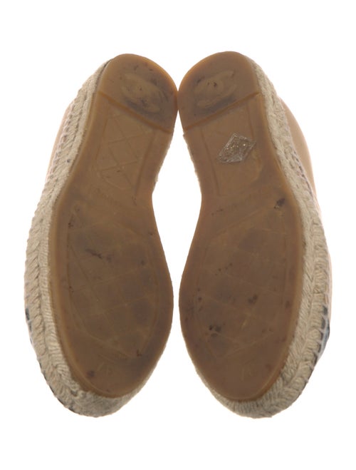 Chanel Interlocking CC Logo Lambskin Espadrilles