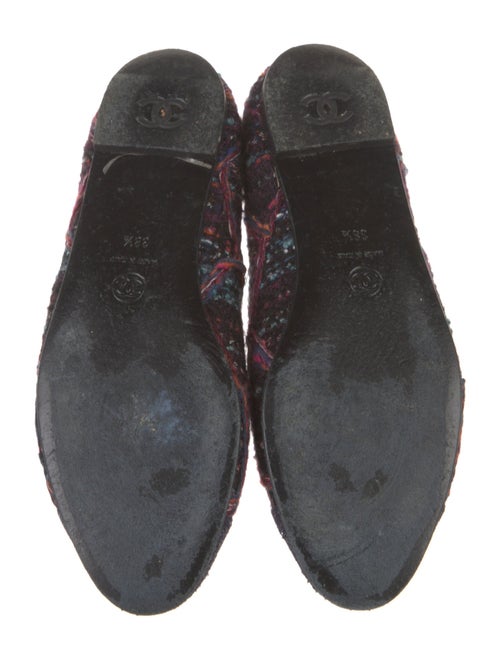 Chanel Interlocking CC Logo Tweed Ballet Flats