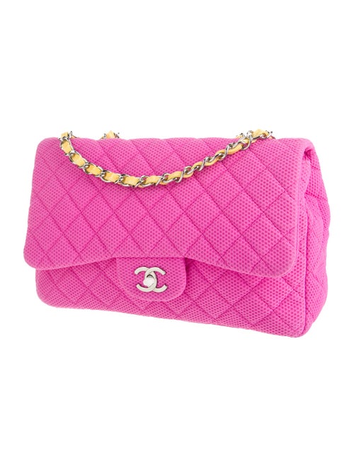 Chanel Classic Jumbo Jersey Double Flap Bag