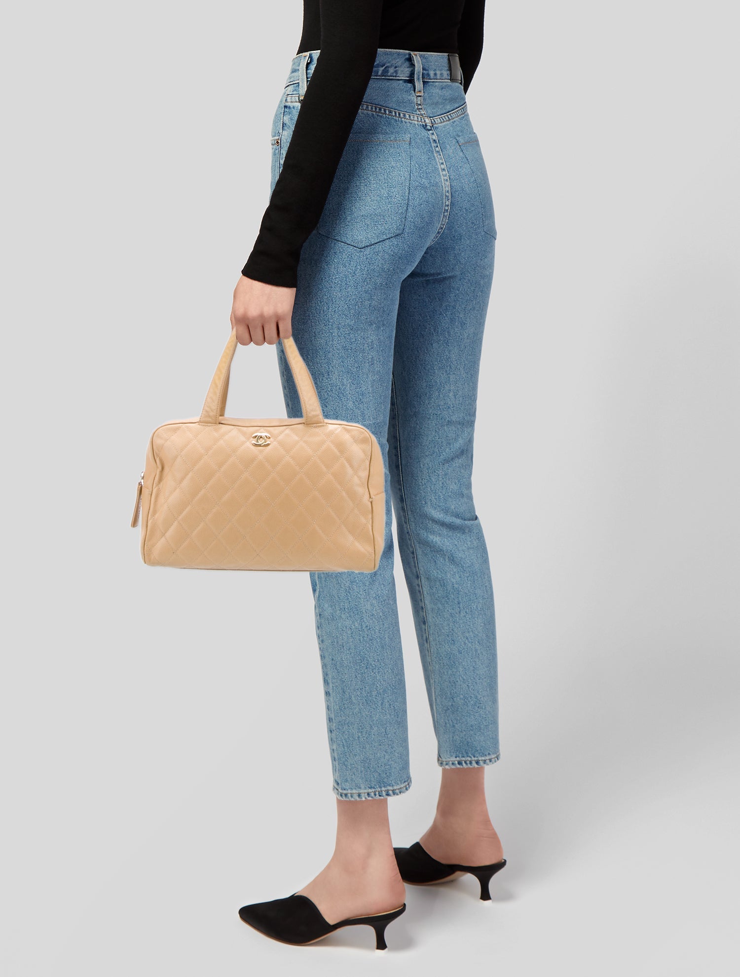 Chanel Caviar Quilted Bowler Bag