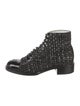 Chanel 2017 Interlocking CC Logo Combat Boots