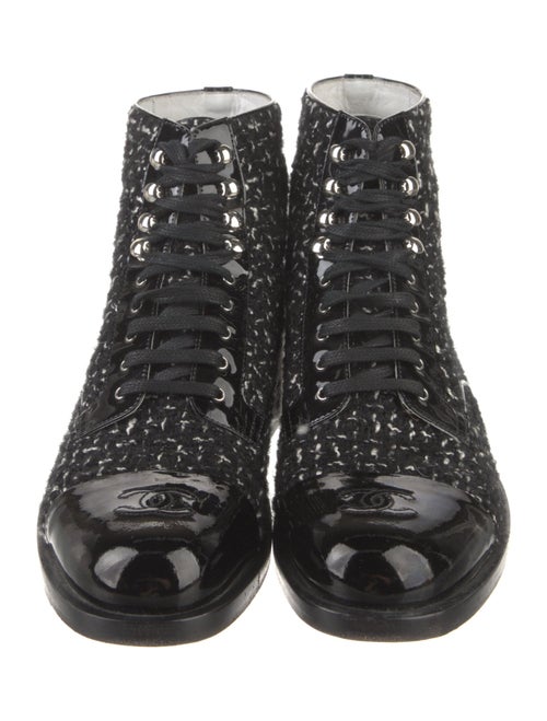 Chanel 2017 Interlocking CC Logo Combat Boots