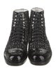 Chanel 2017 Interlocking CC Logo Combat Boots
