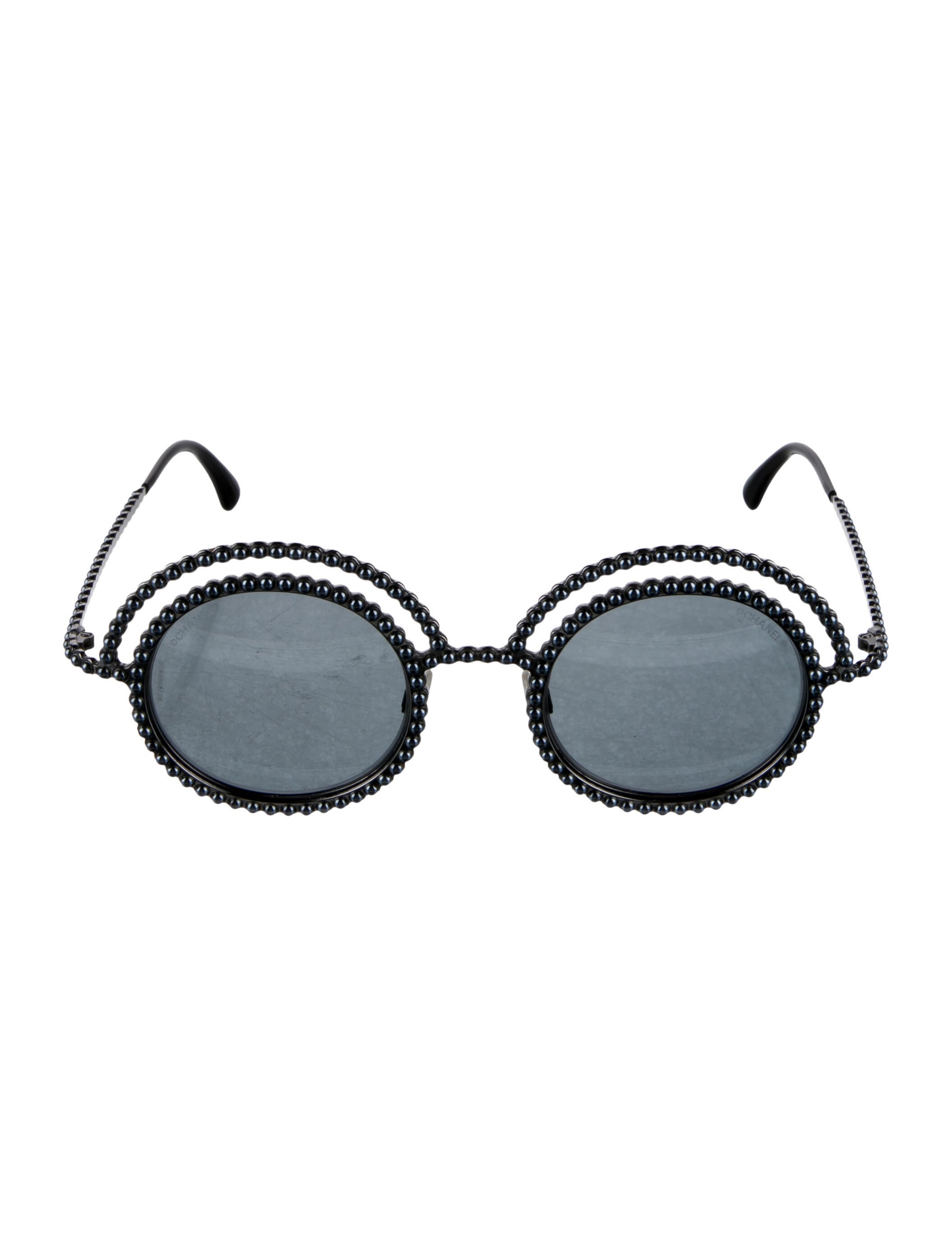 Chanel Interlocking CC Logo Round Sunglasses