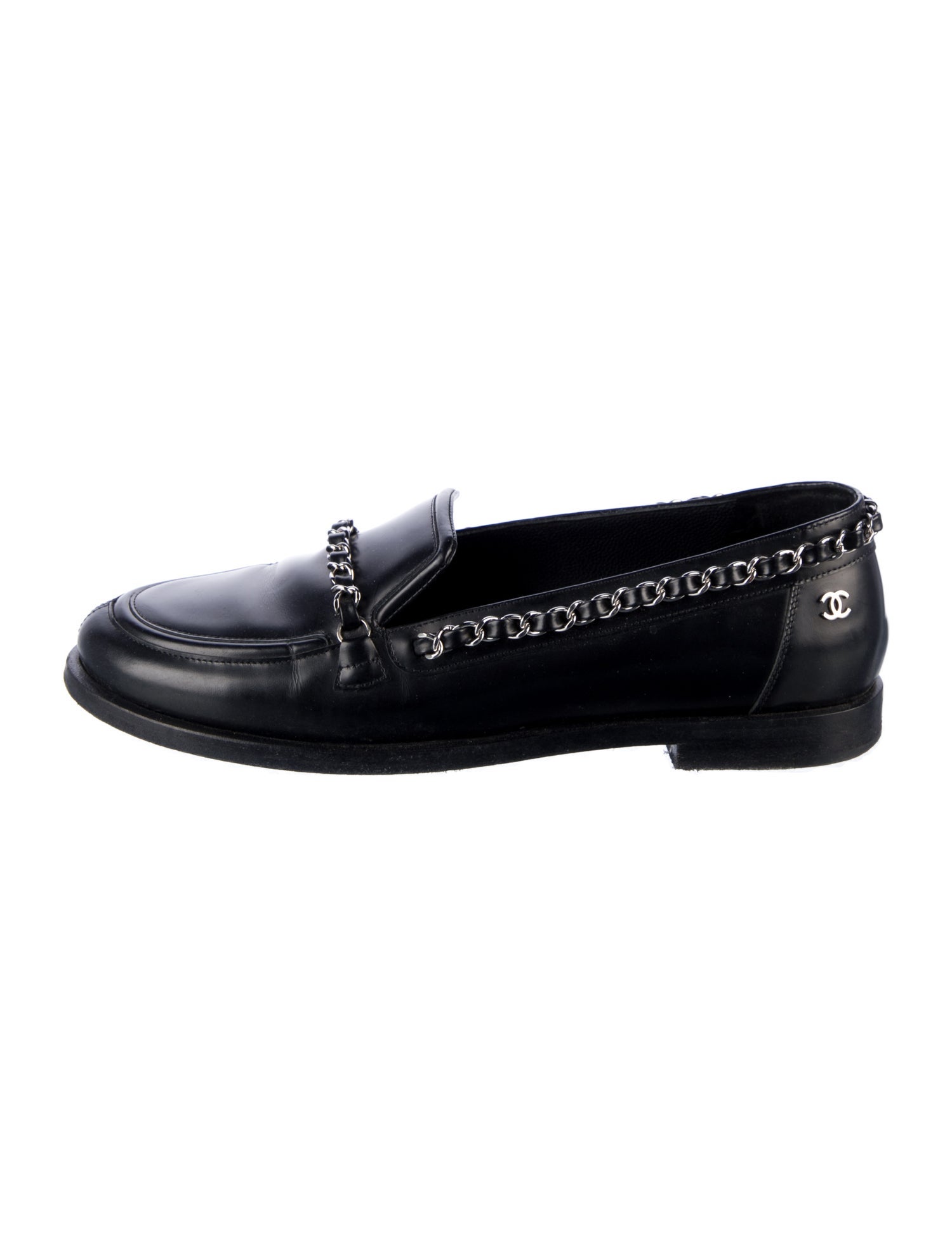 Chanel 2014 Interlocking CC Logo Loafers