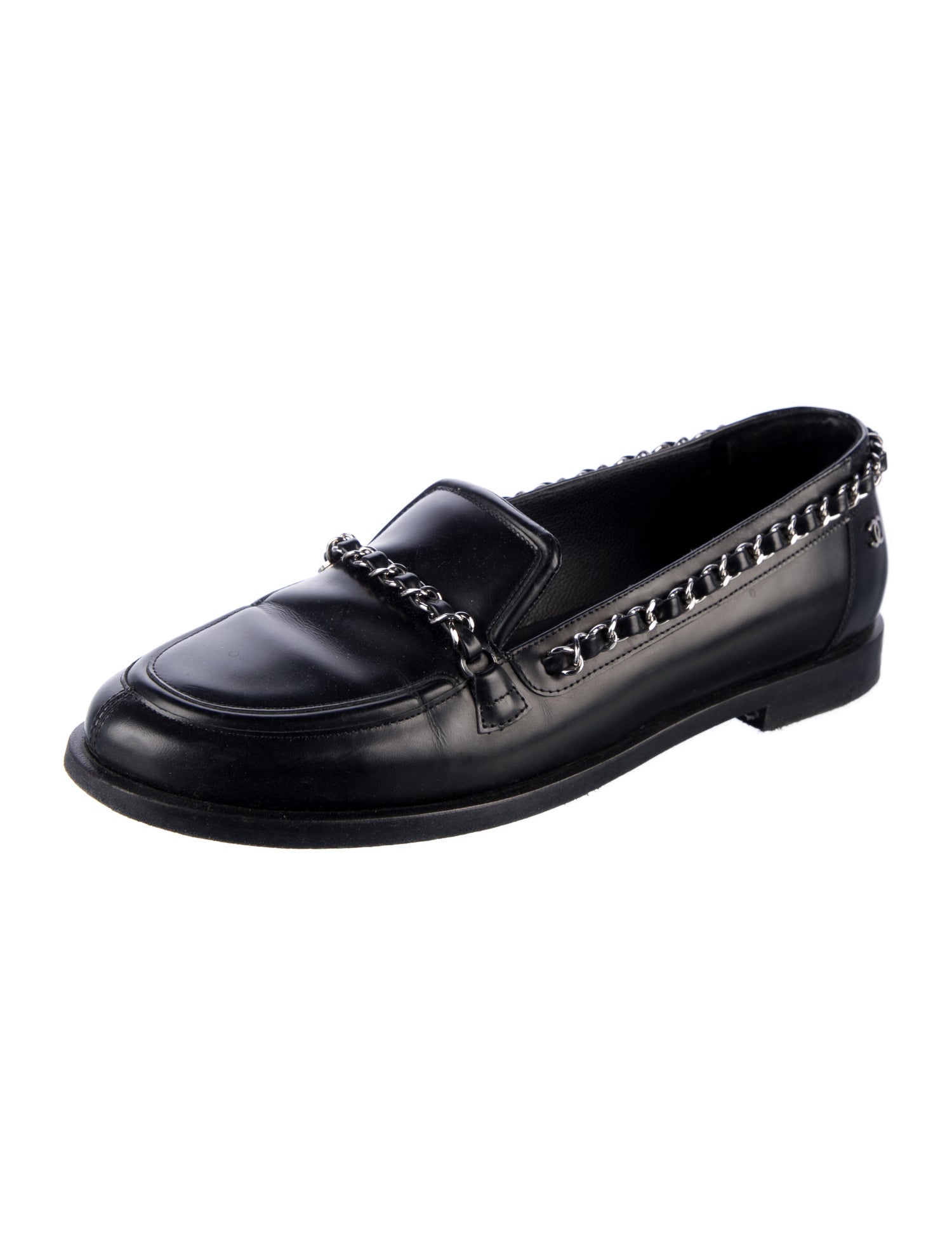 Chanel 2014 Interlocking CC Logo Loafers
