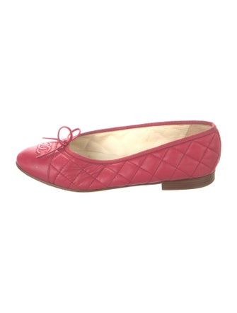 Chanel Interlocking CC Logo Lambskin Ballet Flats
