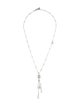 Chanel Faux Pearl, Strass & Resin CC Lavalier Necklace