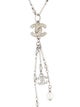 Chanel Faux Pearl, Strass & Resin CC Lavalier Necklace