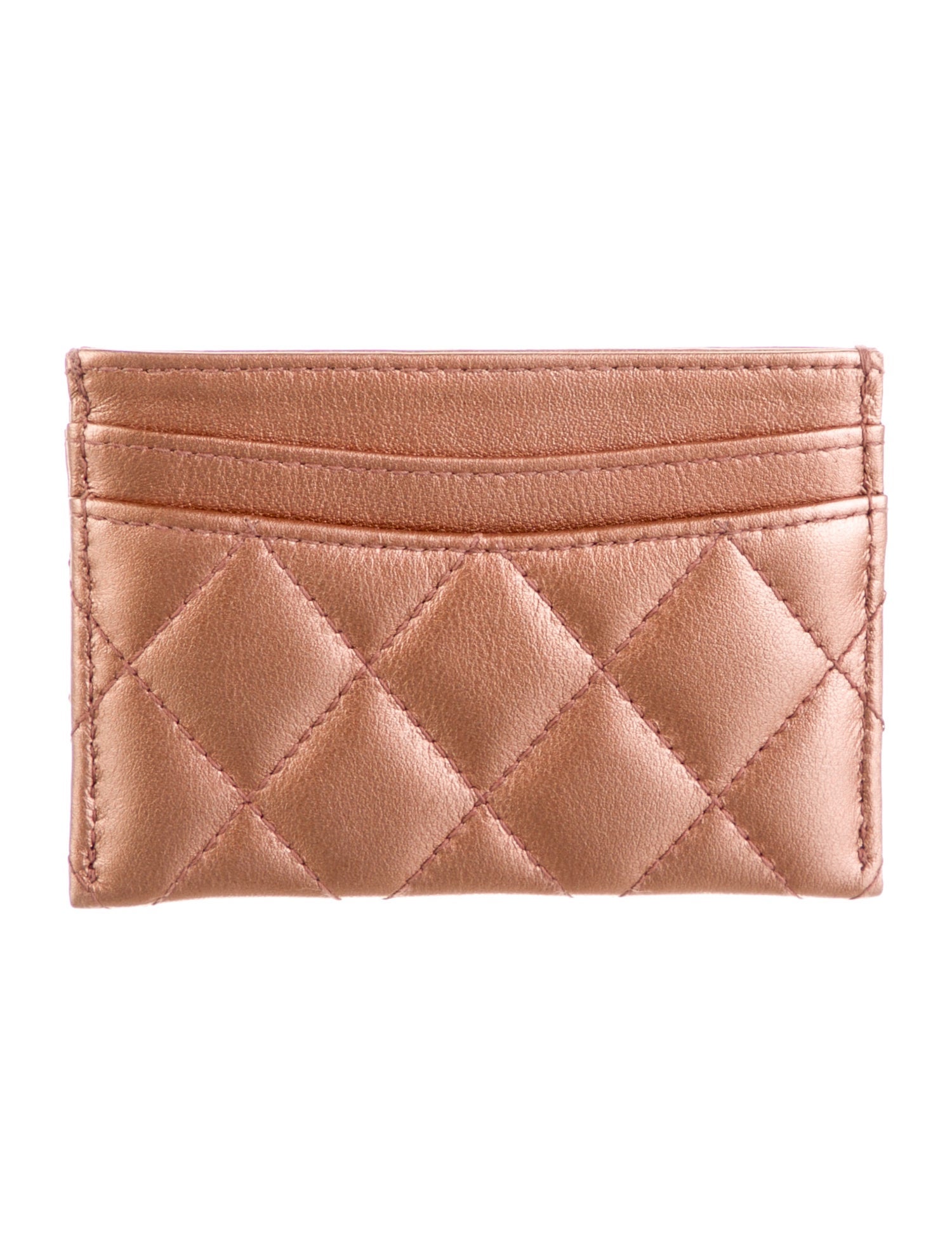 Chanel Interlocking CC Logo Lambskin Card Holder