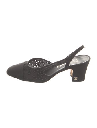 Chanel 2021 Interlocking CC Logo Slingback Pumps