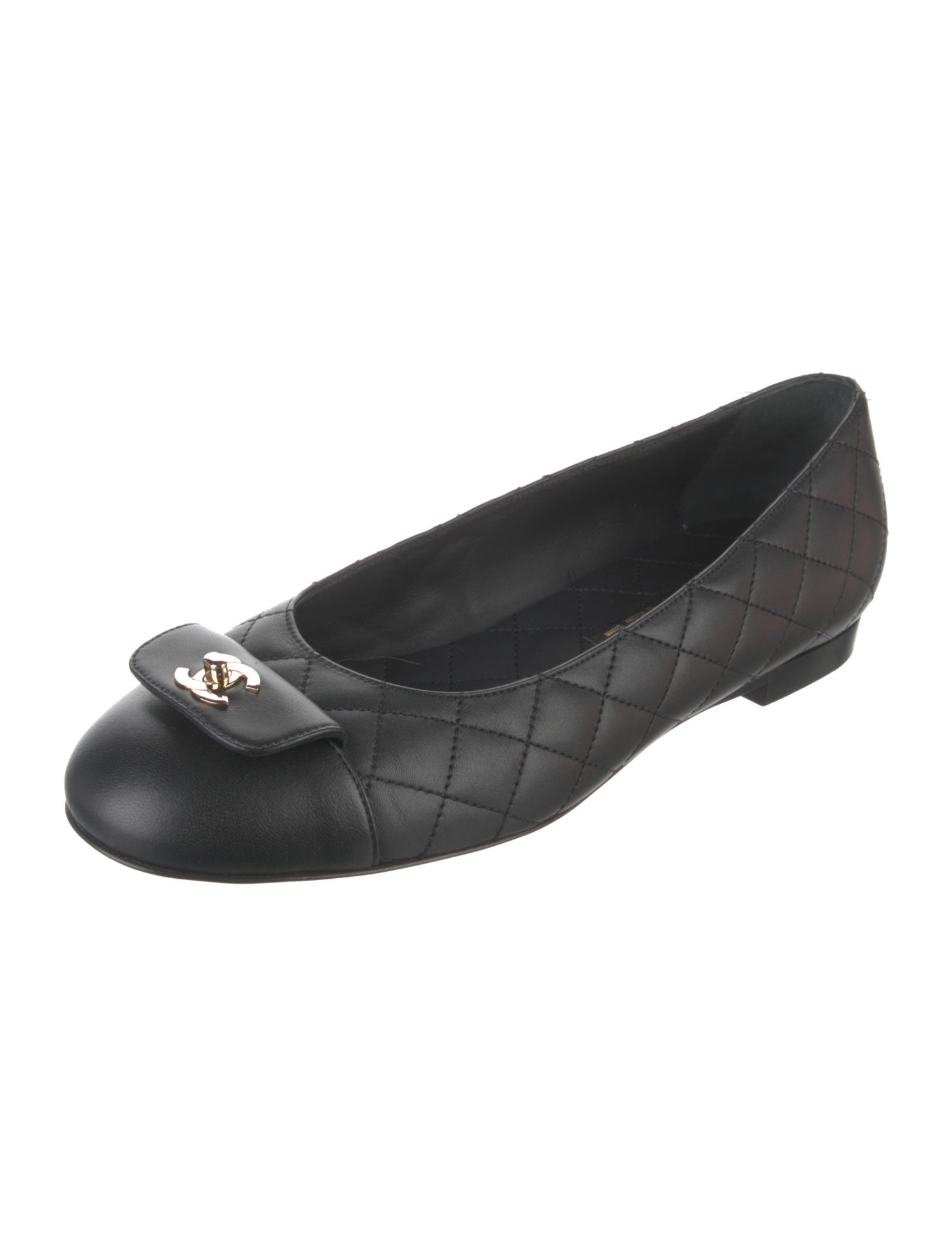 Chanel 2024 Interlocking CC Logo Flats