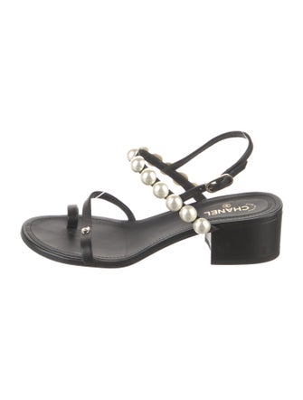 Chanel 2021 Interlocking CC Logo Slingback Sandals