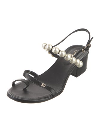 Chanel 2021 Interlocking CC Logo Slingback Sandals