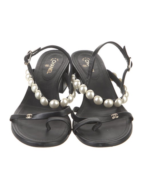 Chanel 2021 Interlocking CC Logo Slingback Sandals