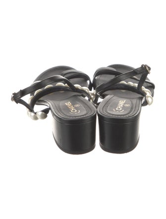 Chanel 2021 Interlocking CC Logo Slingback Sandals