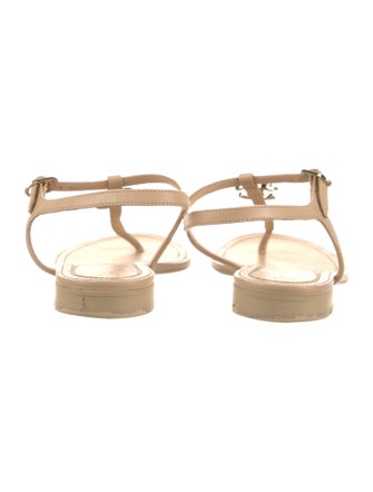 Chanel 2020 Interlocking CC Logo T-Strap Sandals