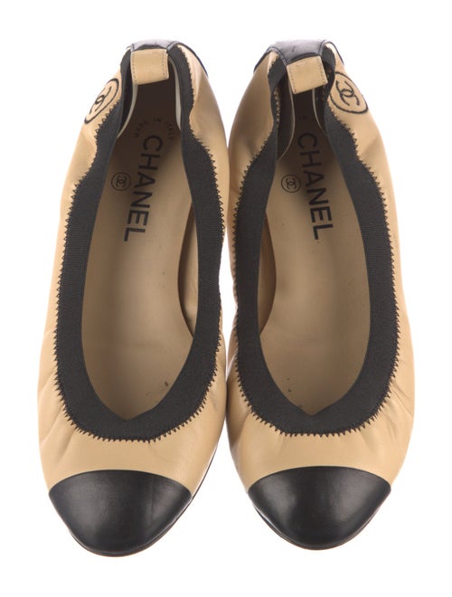 Chanel Interlocking CC Logo Lambskin Ballet Flats