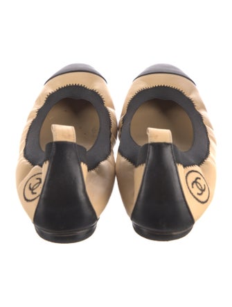 Chanel Interlocking CC Logo Lambskin Ballet Flats