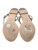 Chanel Interlocking CC Logo Leather T-Strap Sandals