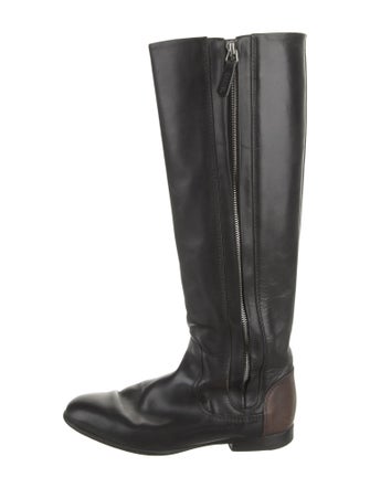 Chanel Leather Riding Boots