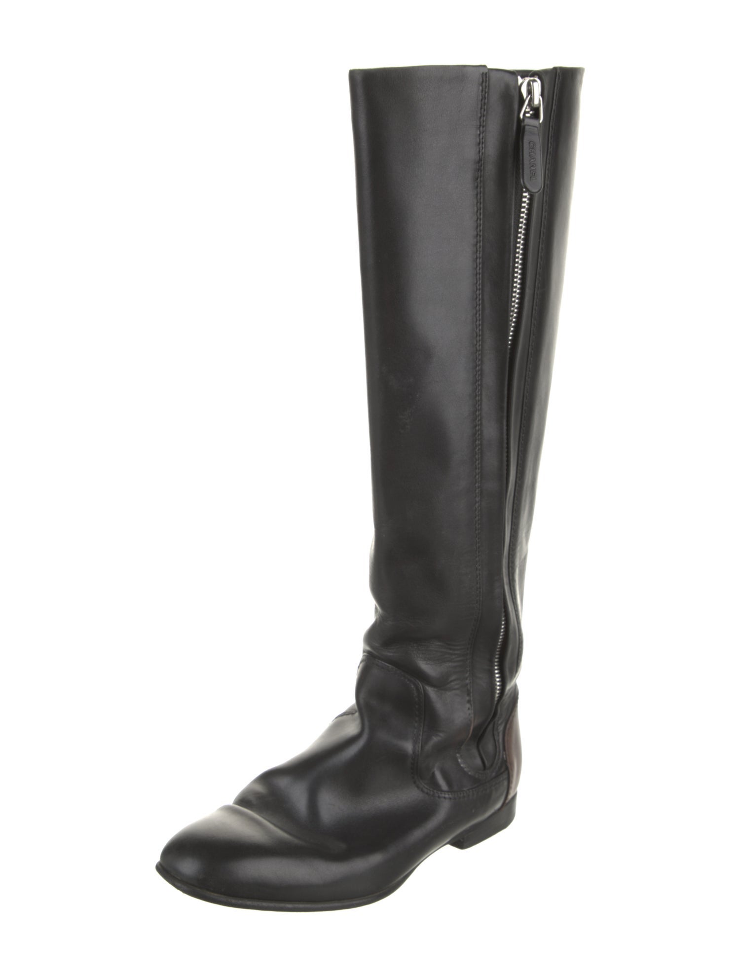 Chanel Leather Riding Boots