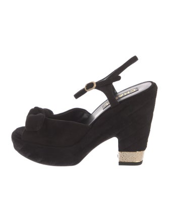 Chanel 2025 Interlocking CC Logo Slingback Sandals