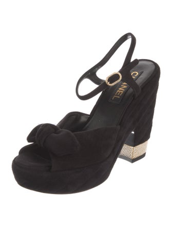 Chanel 2025 Interlocking CC Logo Slingback Sandals