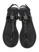 Chanel 2022 Interlocking CC Logo T-Strap Sandals