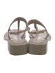 Chanel 2022 Interlocking CC Logo T-Strap Sandals