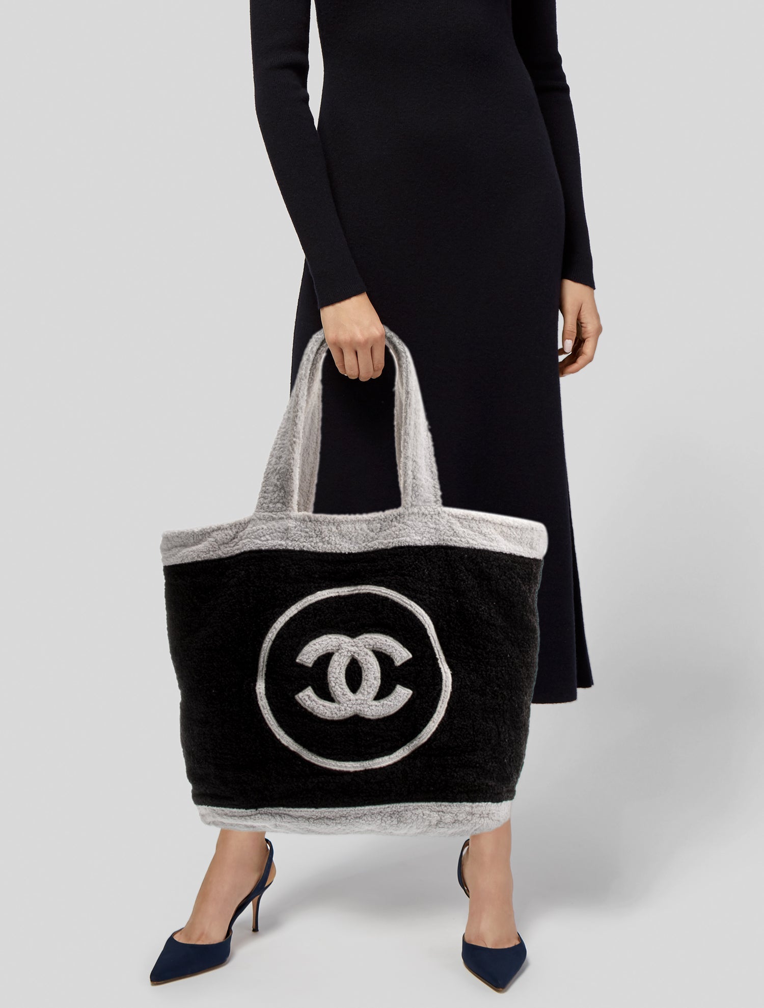 Chanel Terry Cloth CC Beach Tote w/ Pouch