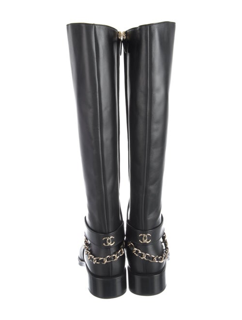 Chanel 2022 Interlocking CC Logo Riding Boots