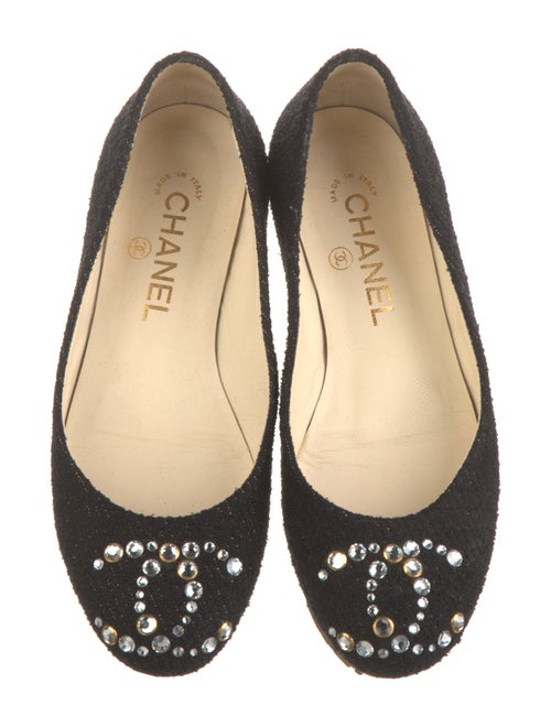 Chanel 2012 Interlocking CC Logo Ballet Flats