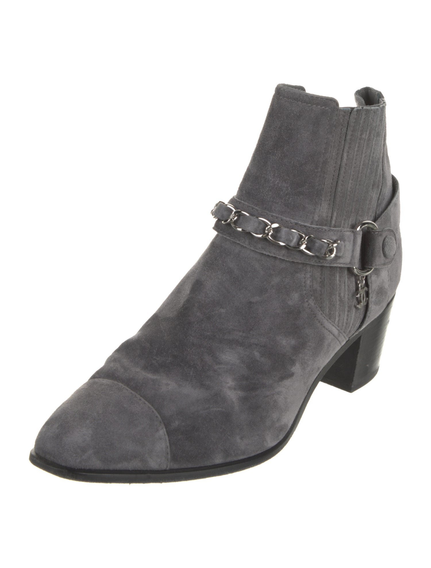 Chanel 2018 Interlocking CC Logo Moto Boots