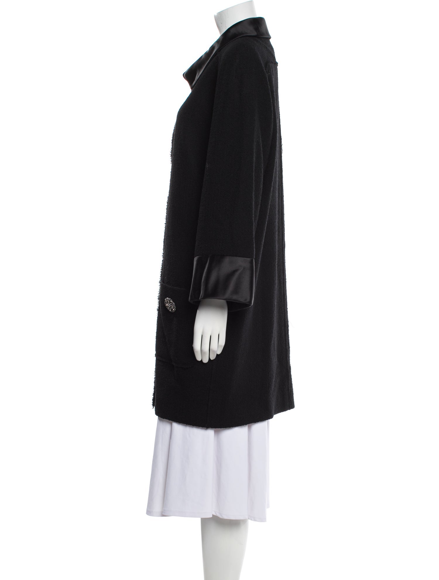 Chanel 2015 Wool Faux Fur Coat