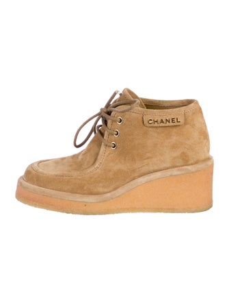 Chanel 2024 Suede Lace-Up Boots
