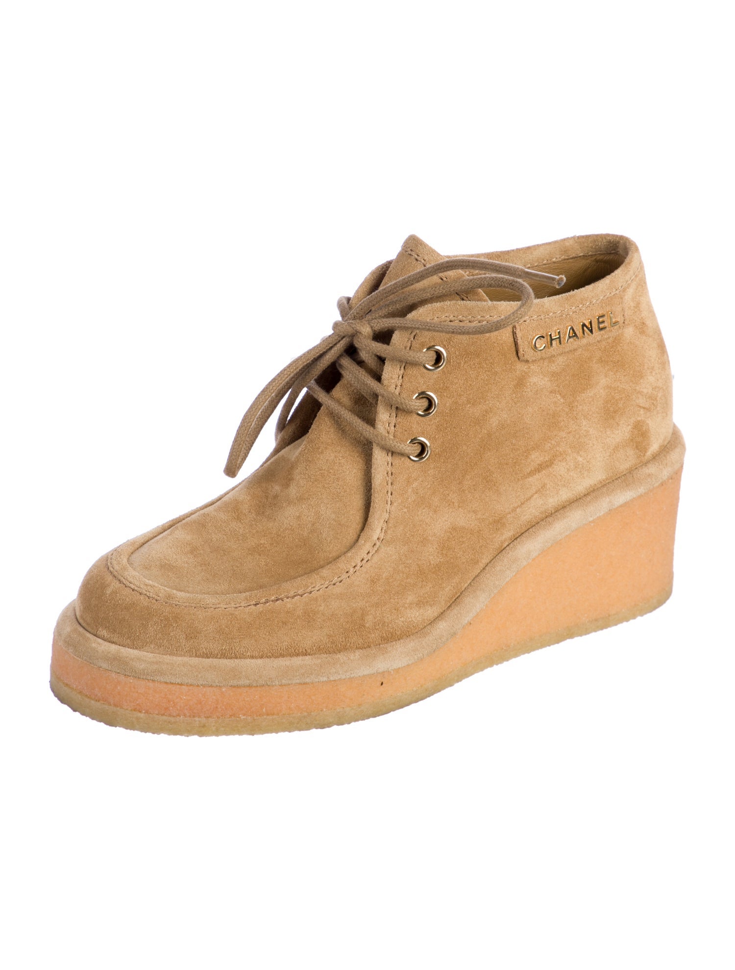 Chanel 2024 Suede Lace-Up Boots