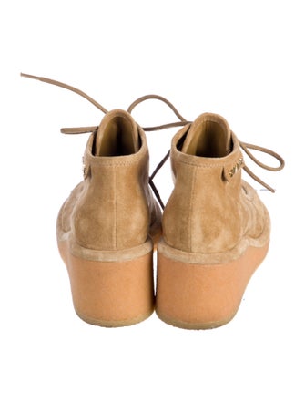 Chanel 2024 Suede Lace-Up Boots