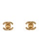 Chanel Vintage CC Logo Turnlock Clip-On Earrings
