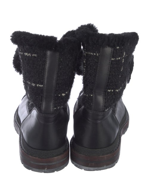 Chanel 2015 Interlocking CC Logo Combat Boots