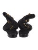 Chanel Interlocking CC Logo Suede Lace-Up Boots