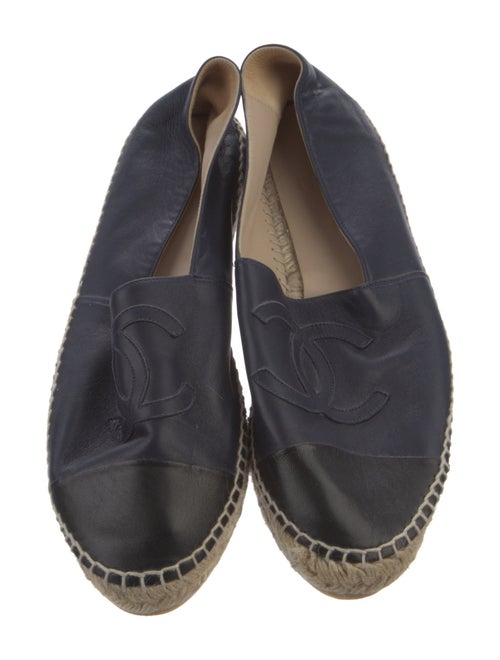 Chanel Interlocking CC Logo Lambskin Espadrilles