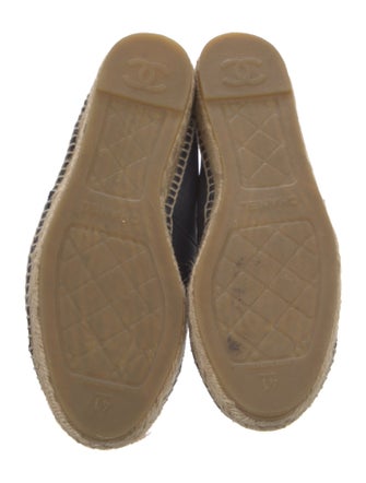 Chanel Interlocking CC Logo Lambskin Espadrilles