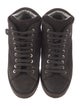 Chanel Interlocking CC Logo Suede Wedge Sneakers