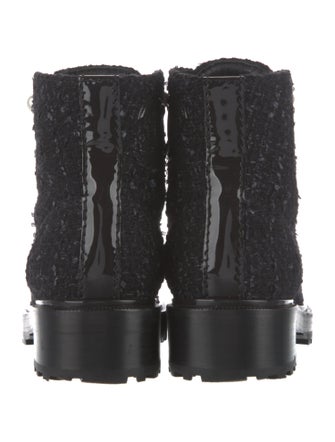 Chanel 2021 Interlocking CC Logo Combat Boots