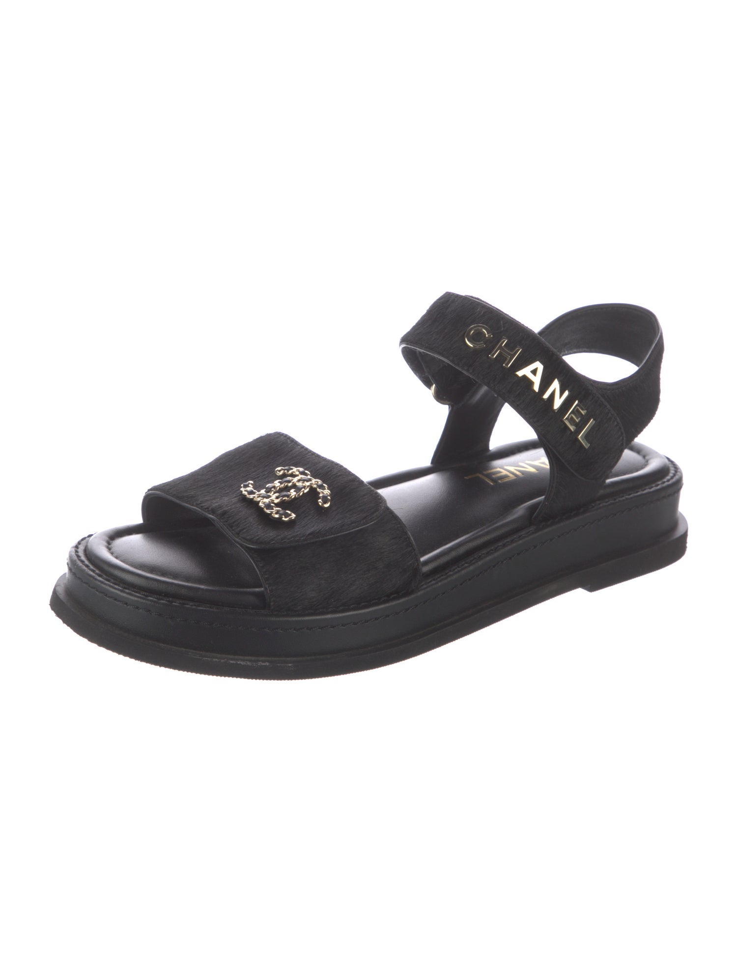 Chanel 2024 Interlocking CC Logo Sandals