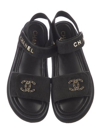Chanel 2024 Interlocking CC Logo Sandals