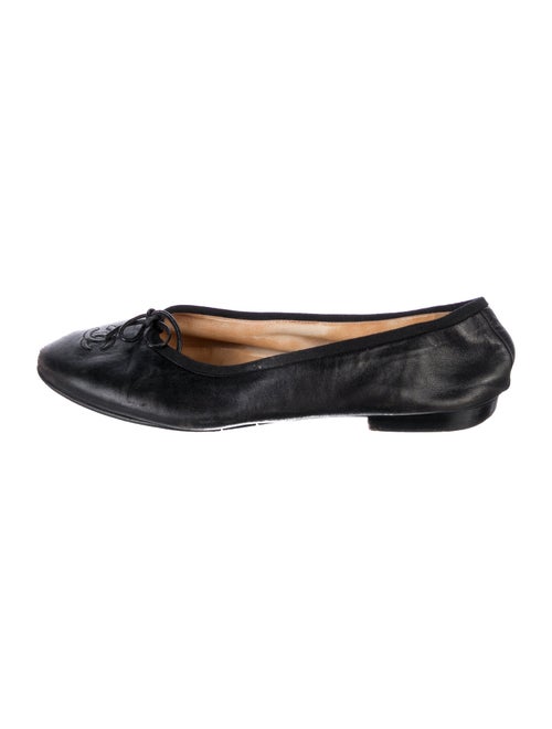 Chanel Interlocking CC Logo Lambskin Ballet Flats