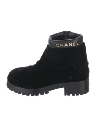 Chanel 2022 Interlocking CC Logo Combat Boots