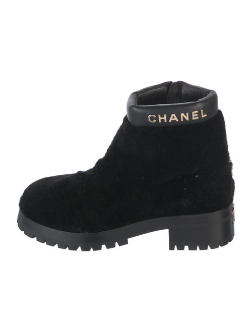 Chanel 2022 Interlocking CC Logo Combat Boots